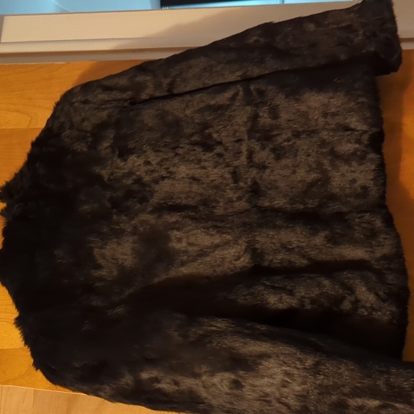 Daniel K Elegant Black  Rabbit Fur Teddy Jacket - Picture 4 of 4